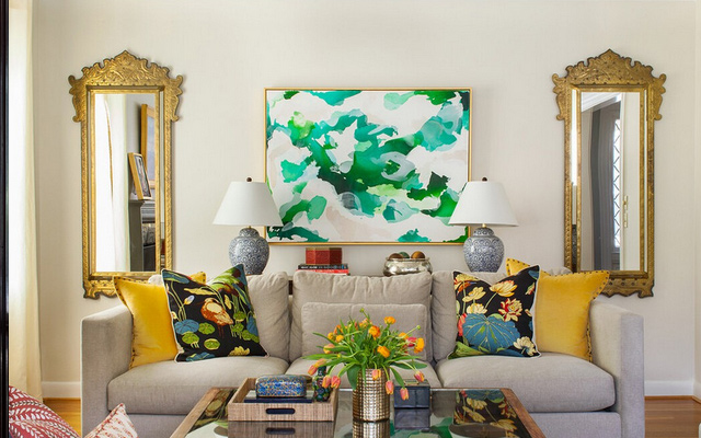 Young white-collar retro decoration lit simple American space